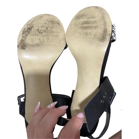 Elie Tahari Floral Printed Open Toe Garance Sandal Heels Boho Cruise Summer 10 - Picture 4 of 5